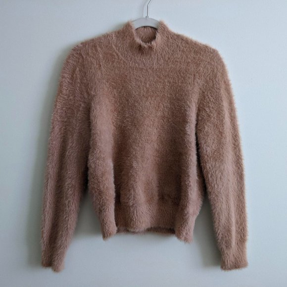 Express Sweaters - Express x Negin Mirsalehi Fuzzy Mock Neck Sweater